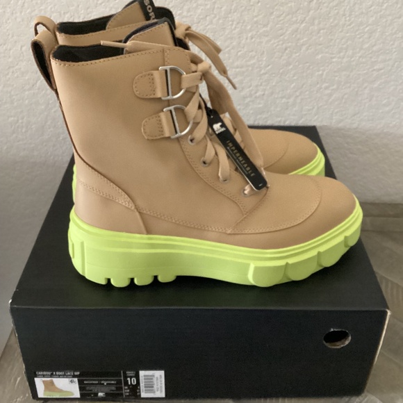 SOREL Caribou X Waterproof Leather Lace-Up Boot (Women) 10M - Picture 1 of 10